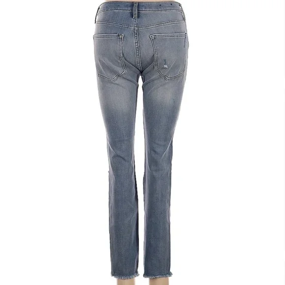 BANANA REPUBLIC women's size 27 distressed blue jean denim pants - Picture 2 of 2